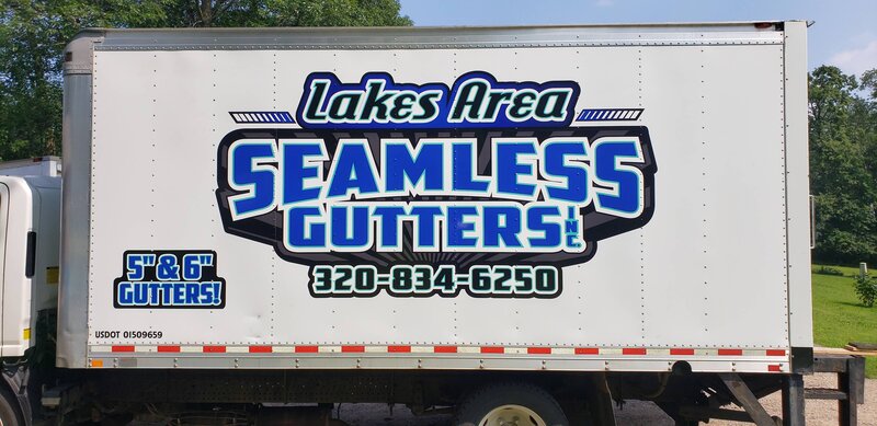 Lakes Area Seamless Gutters truck - Alexandria MN gutter installation